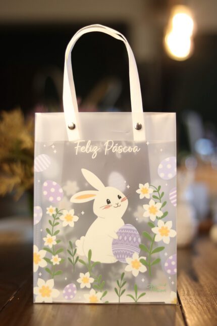 "Sacola Plástica de Páscoa Sortida colorida e resistente"