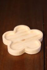 Pires de madeira em formato de trevo com 11 cm