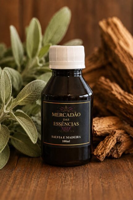 Essência Sálvia e Madeira 100ml Mercadão das Essências
