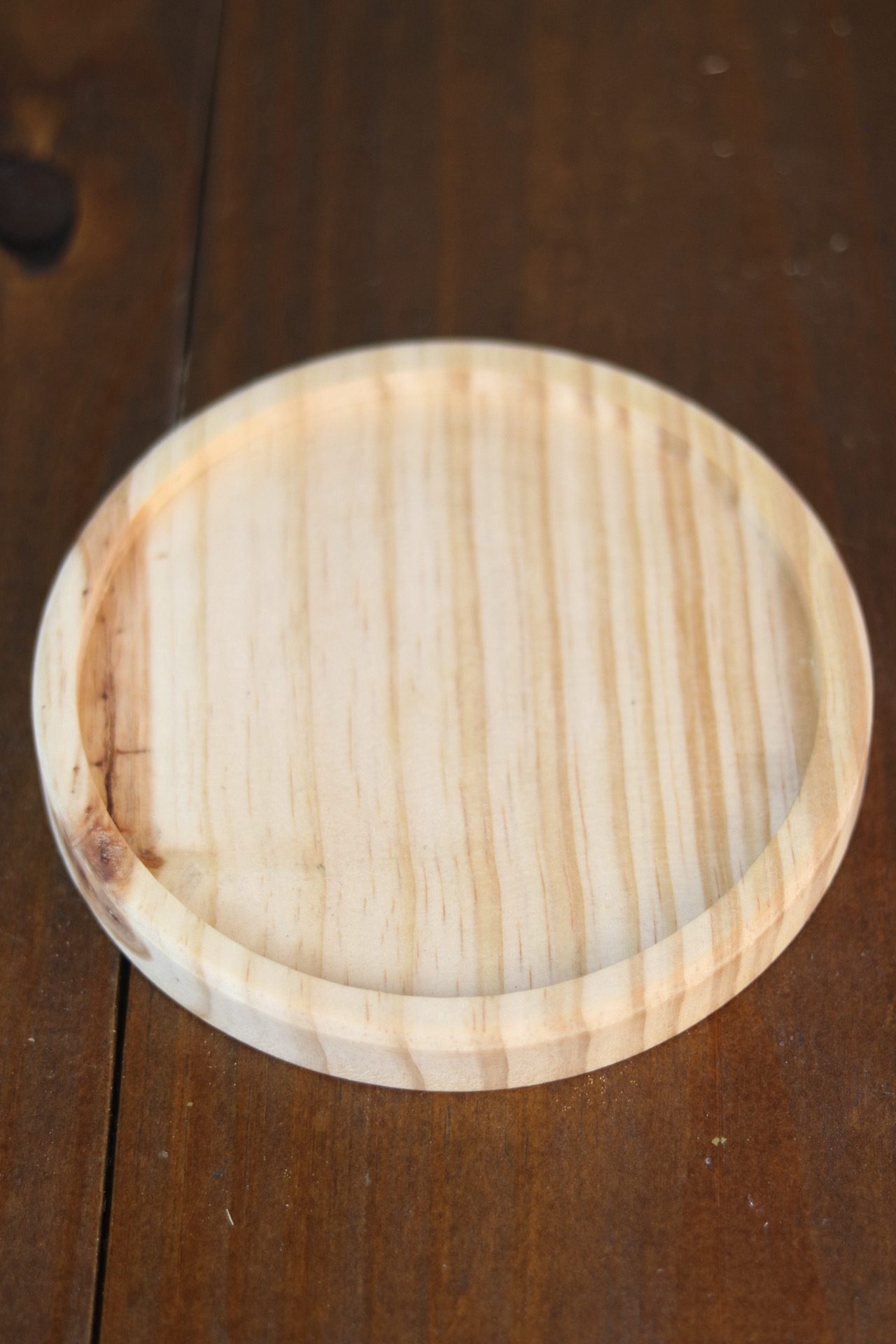 Bandeja madeira Redonda Bandeja Redonda Madeira 17 cm - Imagem 1
