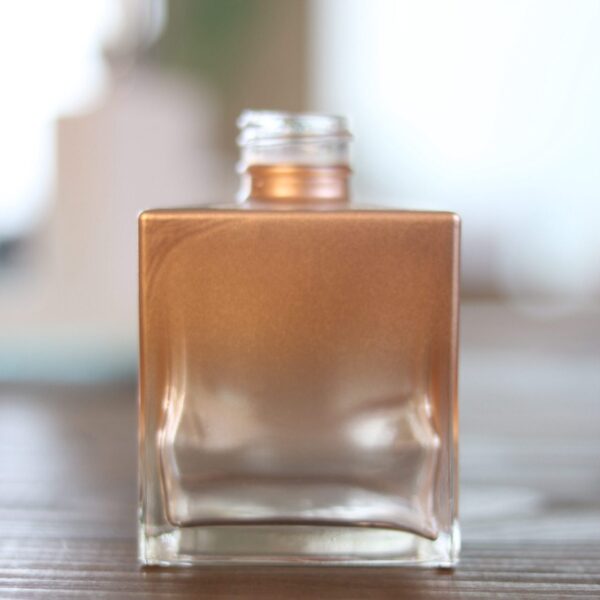 Frasco Vidro Cubo Degrade Rose Gold 250ml R28/410