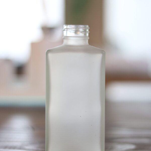 Frasco Vidro Square Fosco Esverdeado 250ml