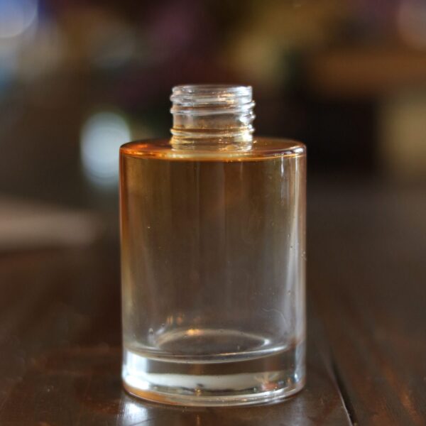 Frasco Vidro Circular Ouro Translúcido 130ml R28/410