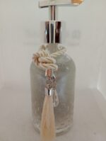 Pingente Torcel Off White Franja e Cristal Com Detalhe Prata - Imagem 2