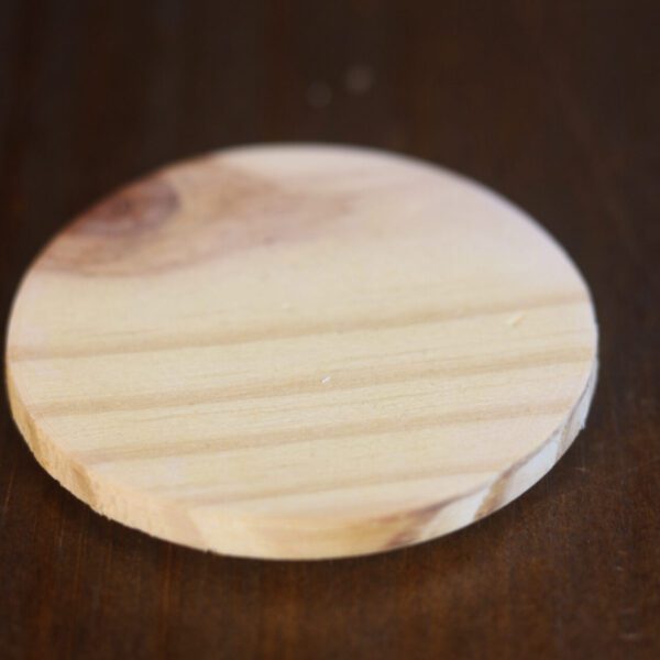 Tampa Madeira para Copo de vela pate 156 ml