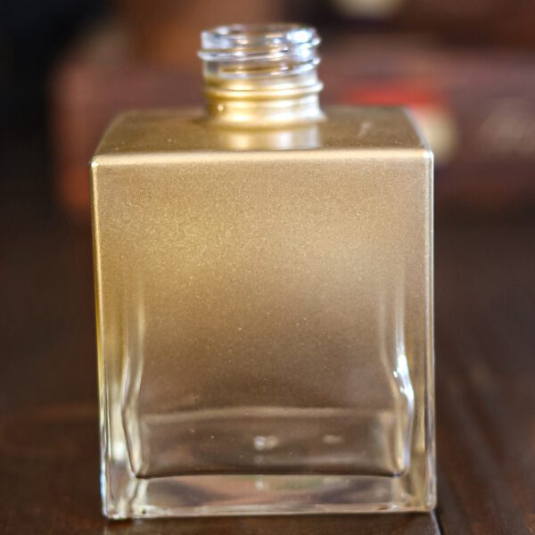 Frasco Vidro Cubo Degrade Dourado 250ml R 28/410