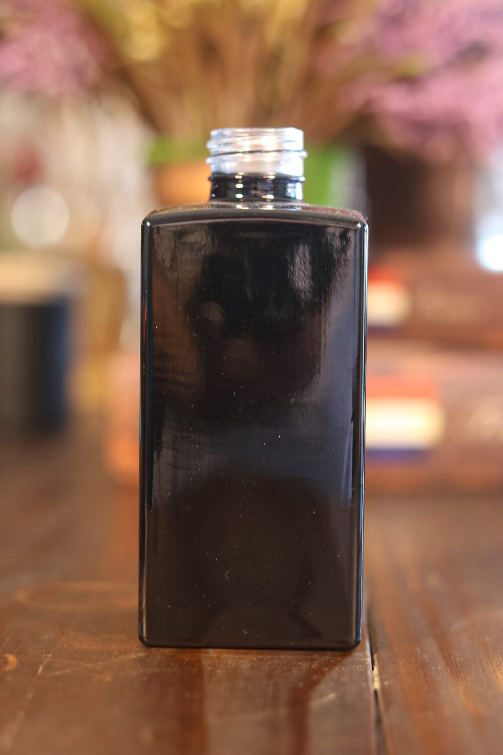 Frasco Vidro Square Preto Total 250ml R28/410