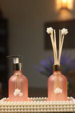 Frasco Vidro Mosaico Rosa Fosco 200ML R28/410 - Imagem 2