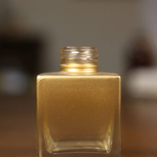 Frasco Vidro Cubo Degrade Dourado 100 ml R28/410