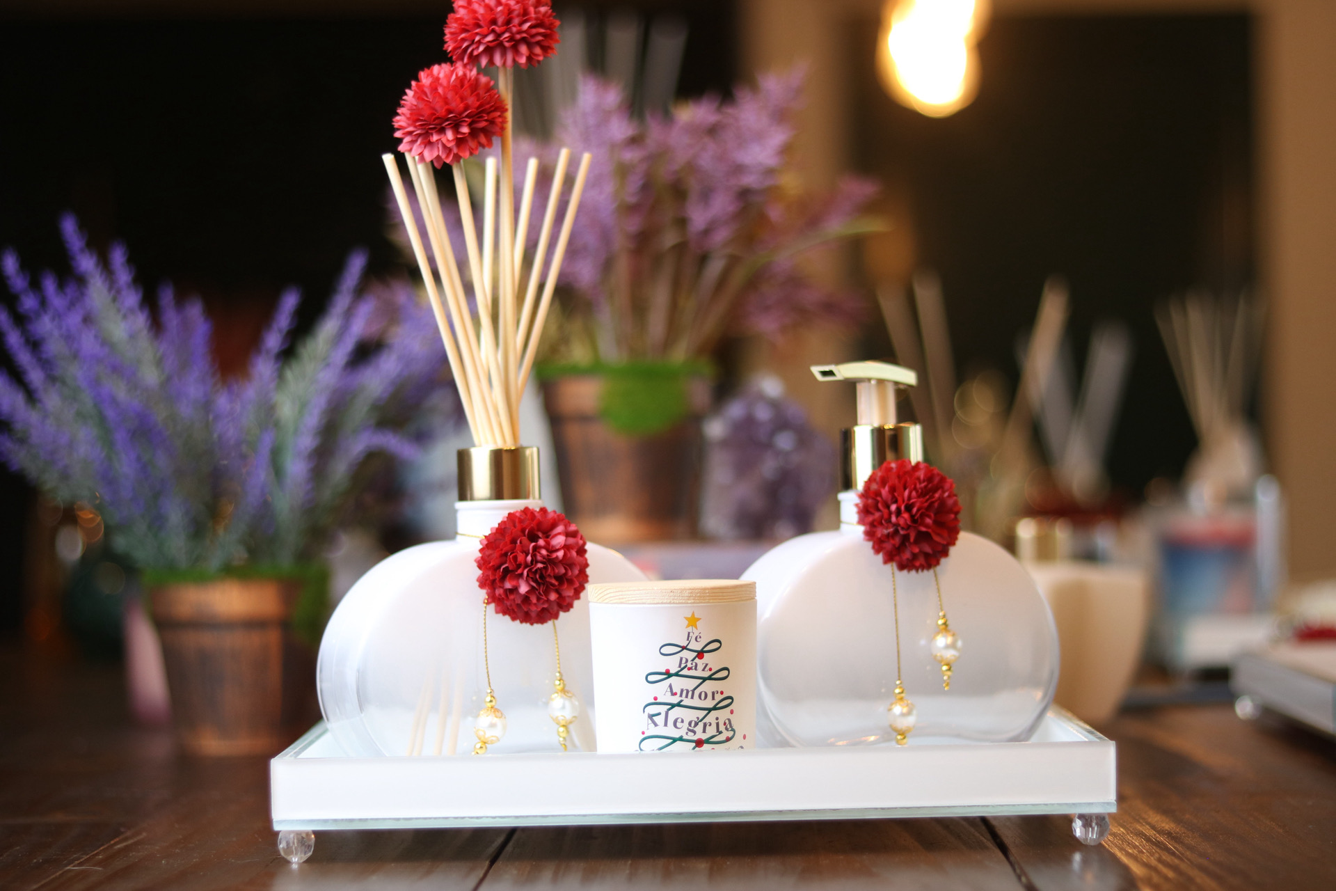 Kit Jolie Natal Branco com Vela