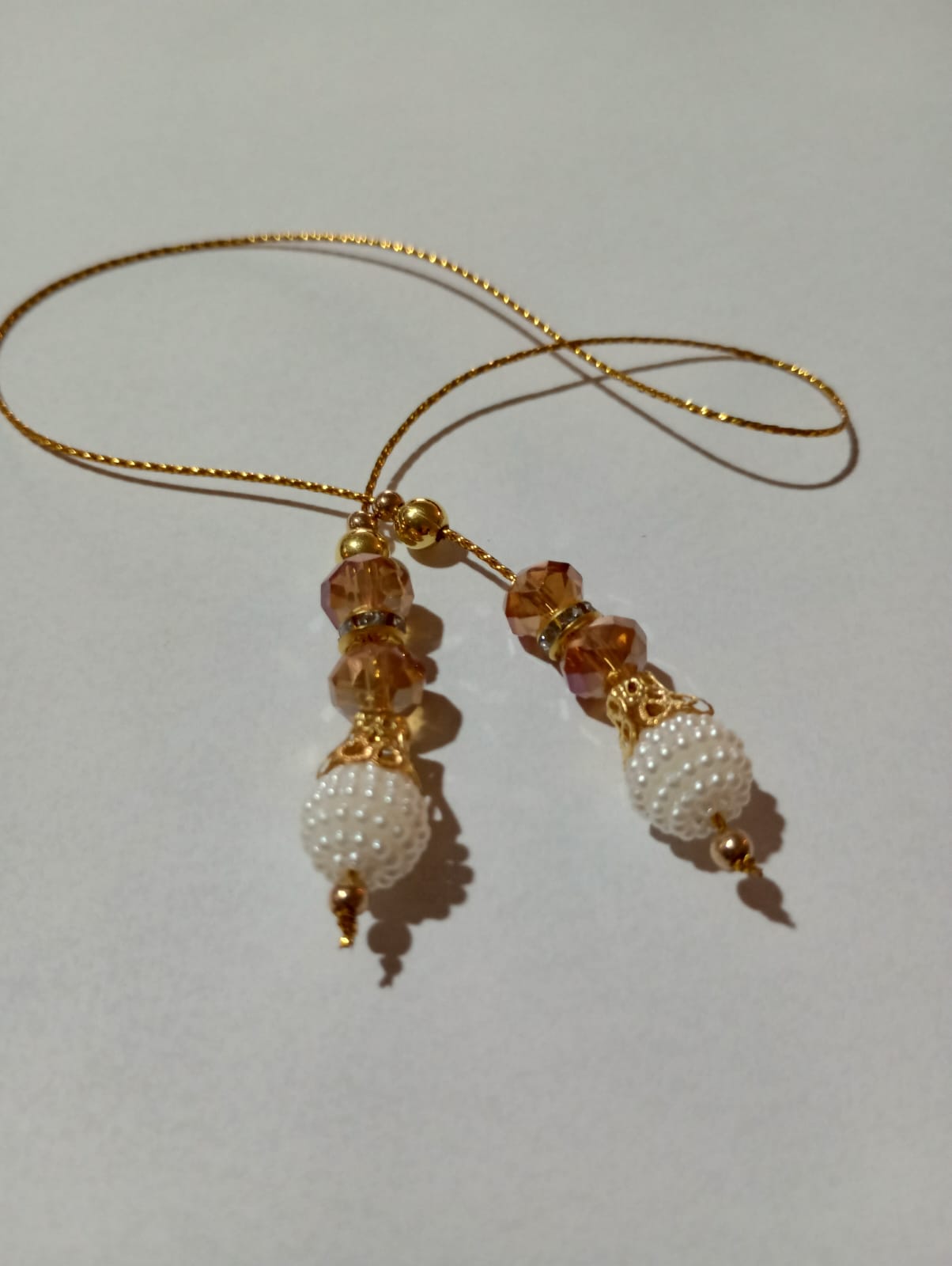 Pingente Correntinha Dourada Perolas