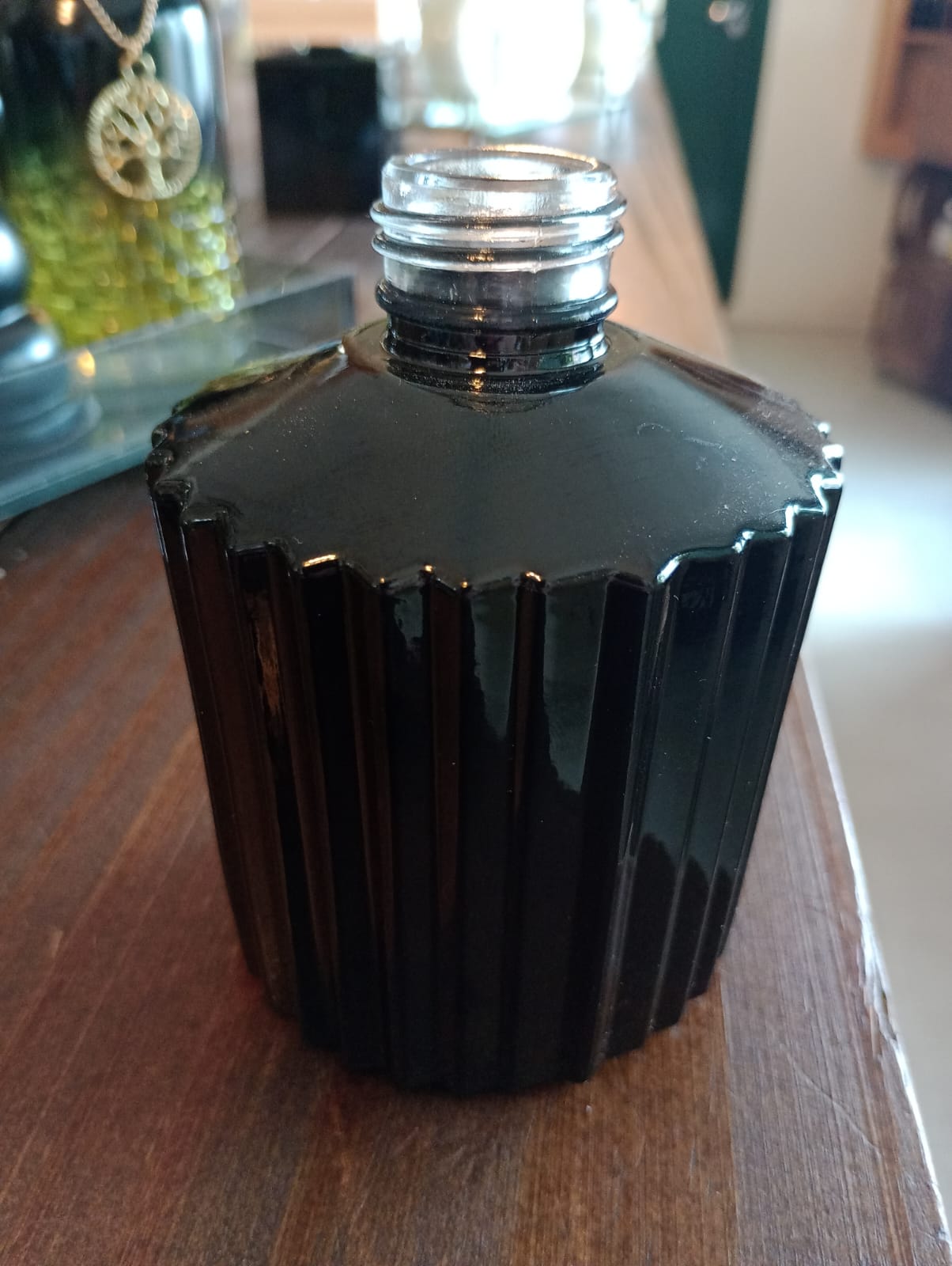 Frasco Vidro Safira Preto 250ML R28/410