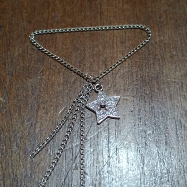 Pingente Correntinha Estrela Prata