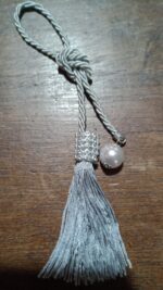 Pingente Torcel Prata Strass Perola Franja Com Prata