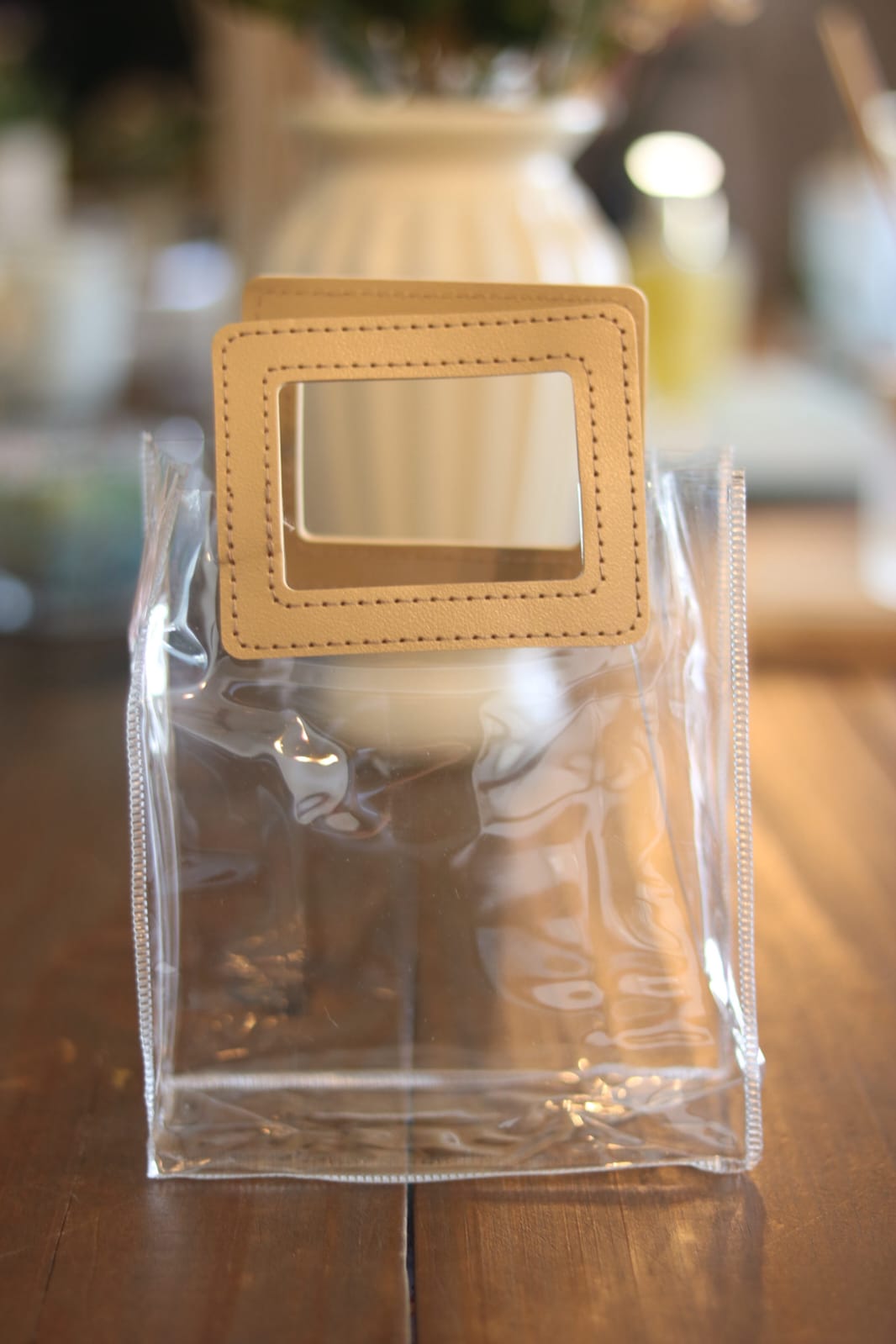 SACOLA ALCA RET BEGE 17X15X8