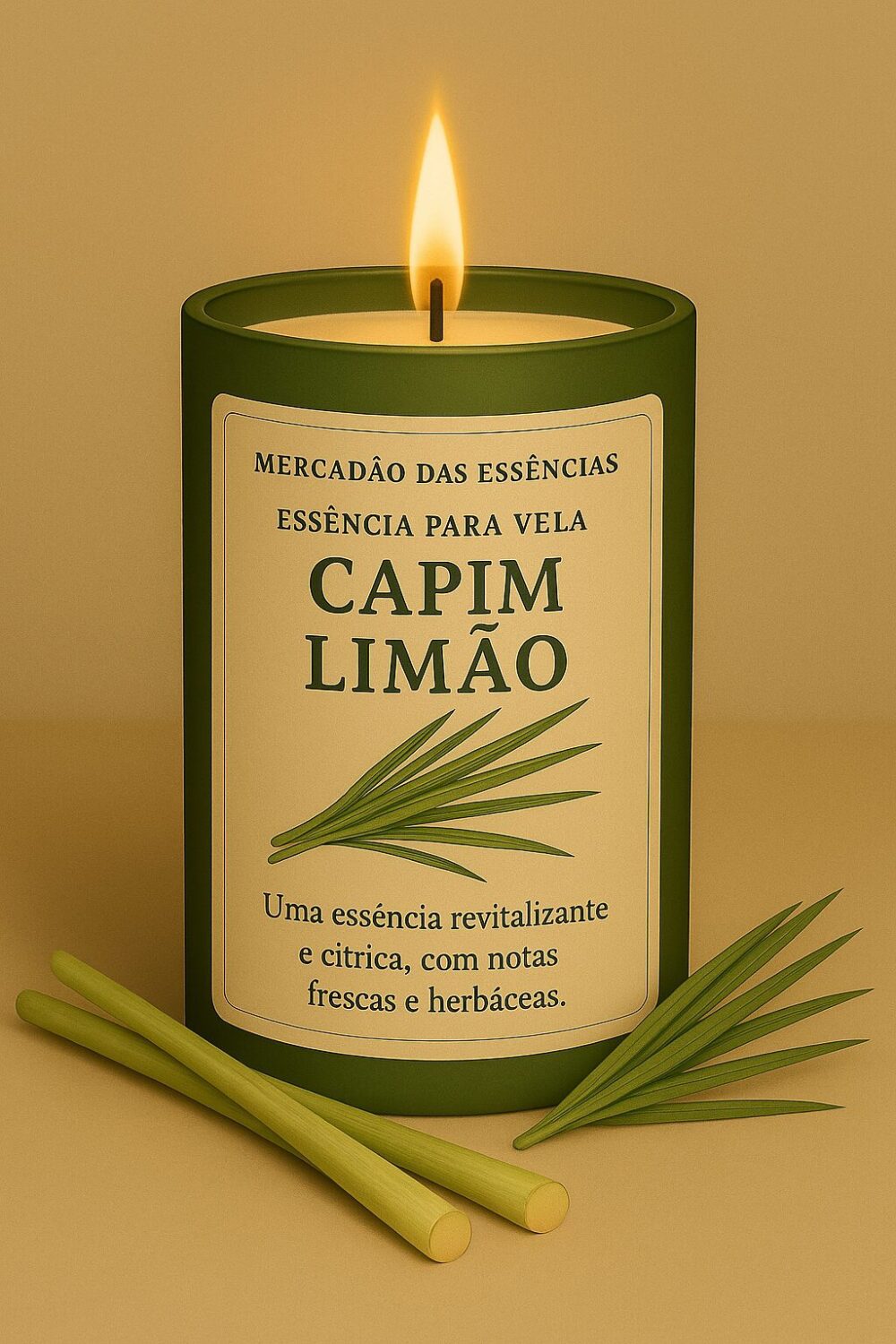 Essência Capim Limão Vela 100 ml