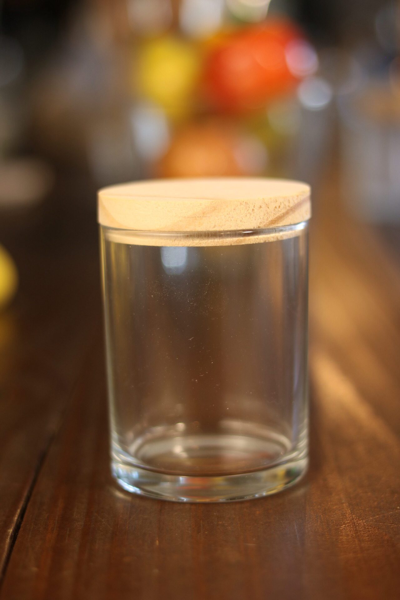 Copo Vidro Vela Transp 70 ml com tampa