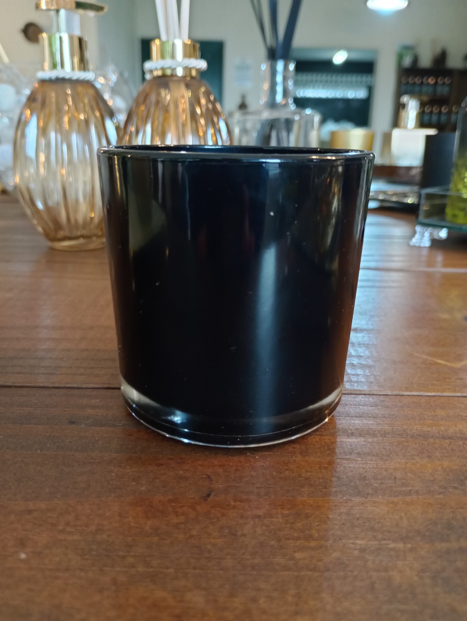 Pote de Vidro / Copo de Vela 265ML/200GRS Preto Translucido