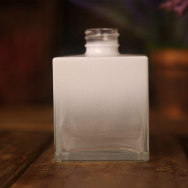 Frasco Vidro Cubo Degrade Branco 250ml R28/410