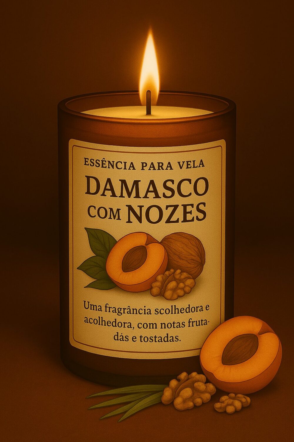 Essência Damasco Com Nozes Vela 100 ml