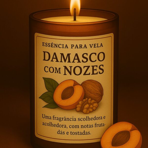 Essência Damasco Com Nozes Vela 100 ml