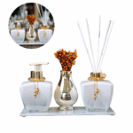 Kit Banheiro Degrade Branco Aromatizador E Porta Sabonete. - Imagem 2