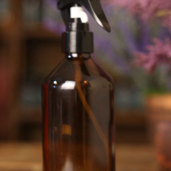 Frasco Vidro Ambar 250ml R24 /410 Com gatilho preto