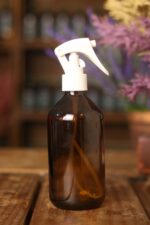 Frasco Vidro Ambar 250ml Com Gatilho Branco R24/410 Frasco Farm