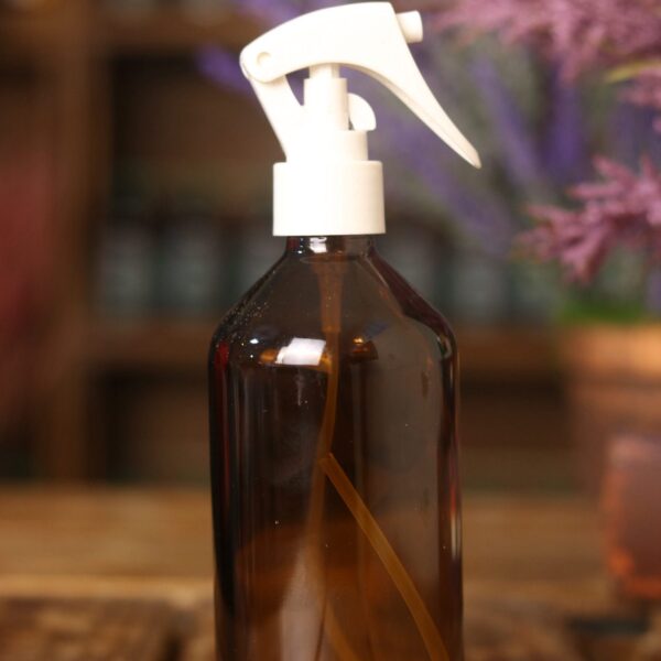 Frasco Vidro Ambar 250ml Com Gatilho Branco R24/410 Frasco Farm