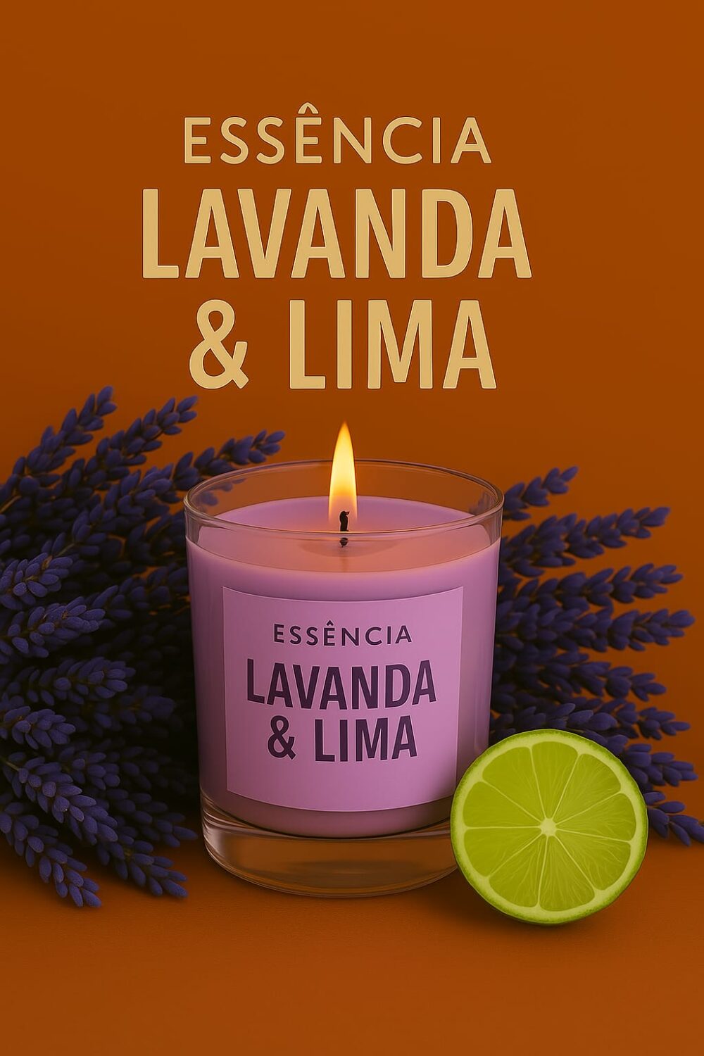 Essência Lavanda e Lima Vela 100 ml