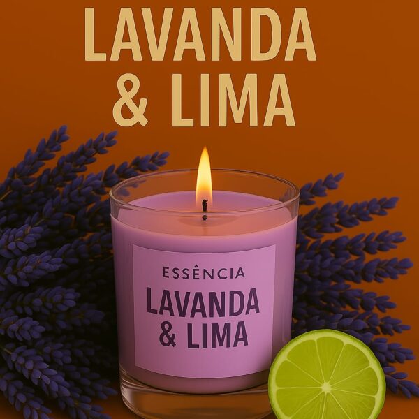 Essência Lavanda e Lima Vela 100 ml