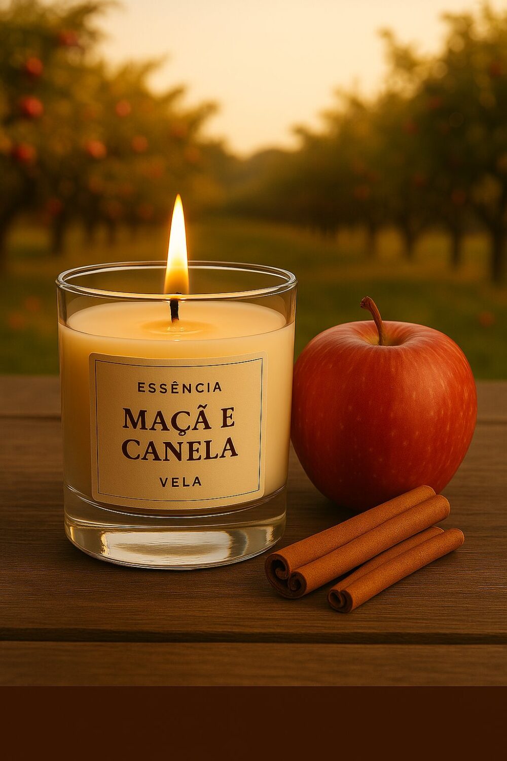 Essência Maça e Canela 100 ml Vela