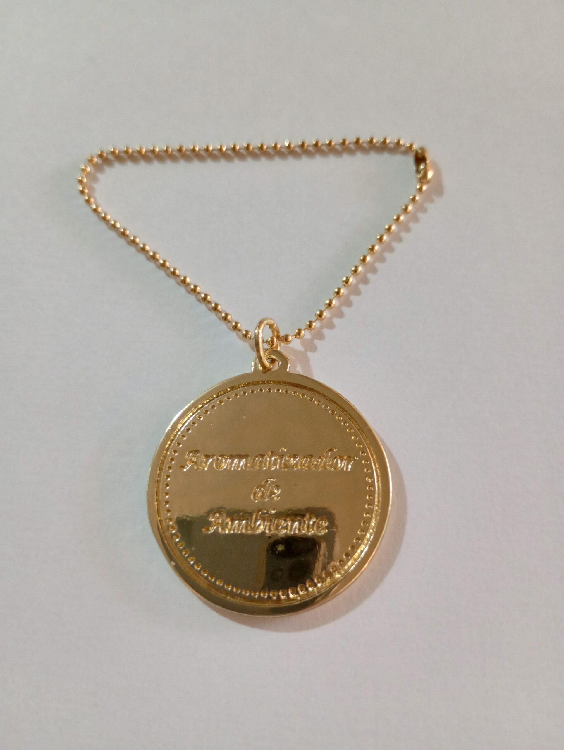 Medalha Aromatizador Dourada