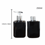 Kit Lavabo Aromatizador De Ambiente E Porta Sabonete 250ml Mini Texas Preta - Imagem 2