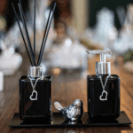 Kit Lavabo Aromatizador De Ambiente E Porta Sabonete 250ml Mini Texas Preta