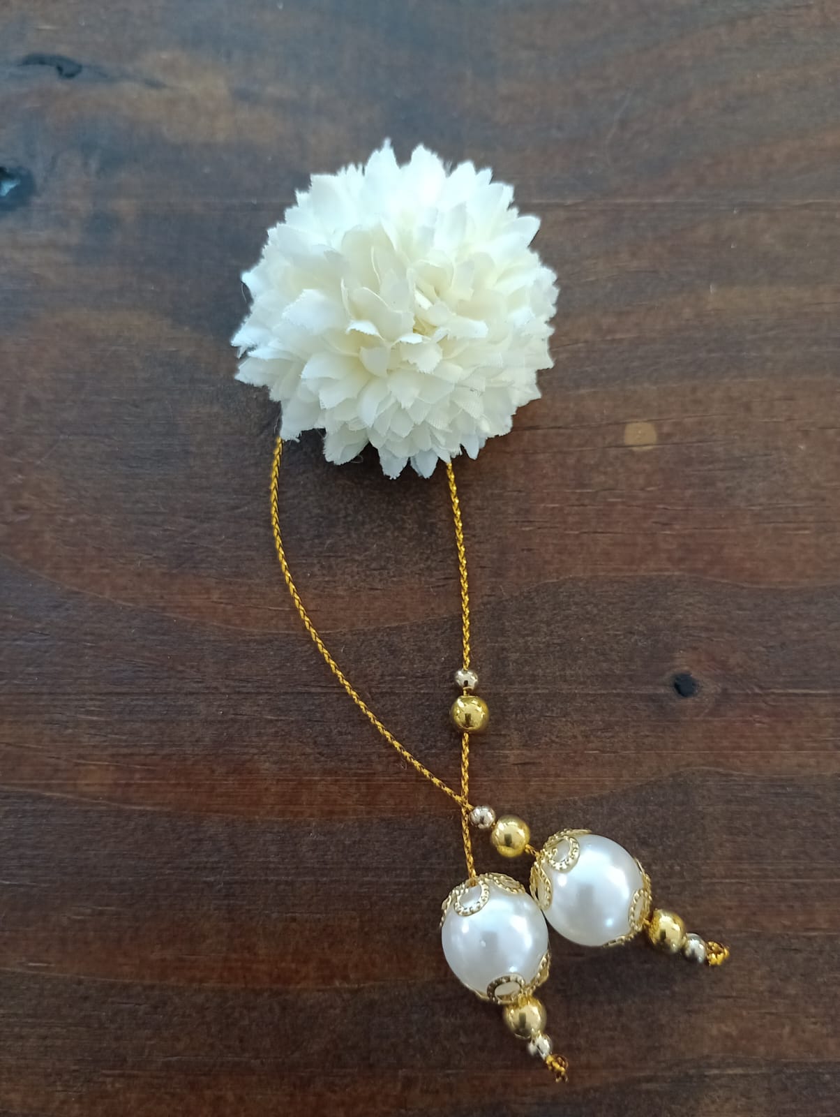 Pingente Cravo Perolas Branco