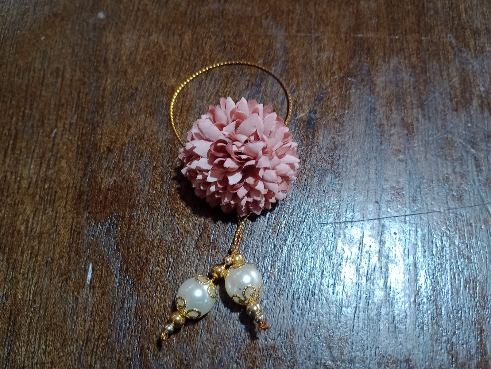 Pingente Cravo Perolas Rose