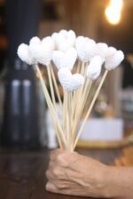 Vareta em Crochê Coração Branco