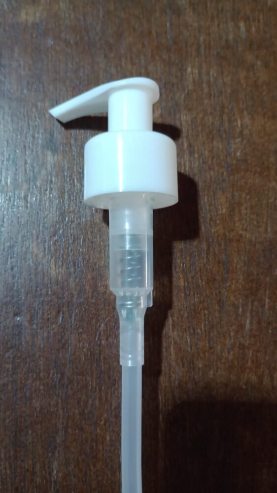 "Válvula pump saboneteira/álcool gel plástica branca R28-410 para frascos compatíveis"