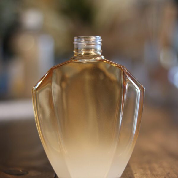 "Frasco de vidro para aromatizador Elegance 250ml dourado e branco"