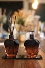 Frasco Vidro Elegance  Ambar e Preto  250ml R28/410 - Imagem 2