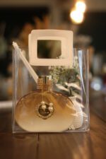 Frasco Vidro Jolie 300 ml R28/410 Degrade Dourado e Branco - Imagem 2