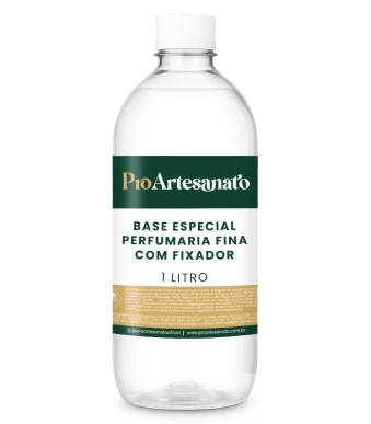 Frasco de 1 litro de base para perfumaria fina com fixador, ideal para artesanato