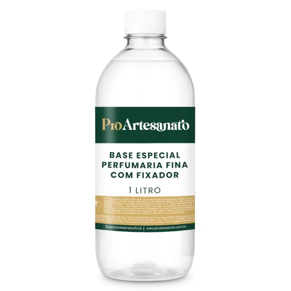 Frasco de 1 litro de base para perfumaria fina com fixador, ideal para artesanato
