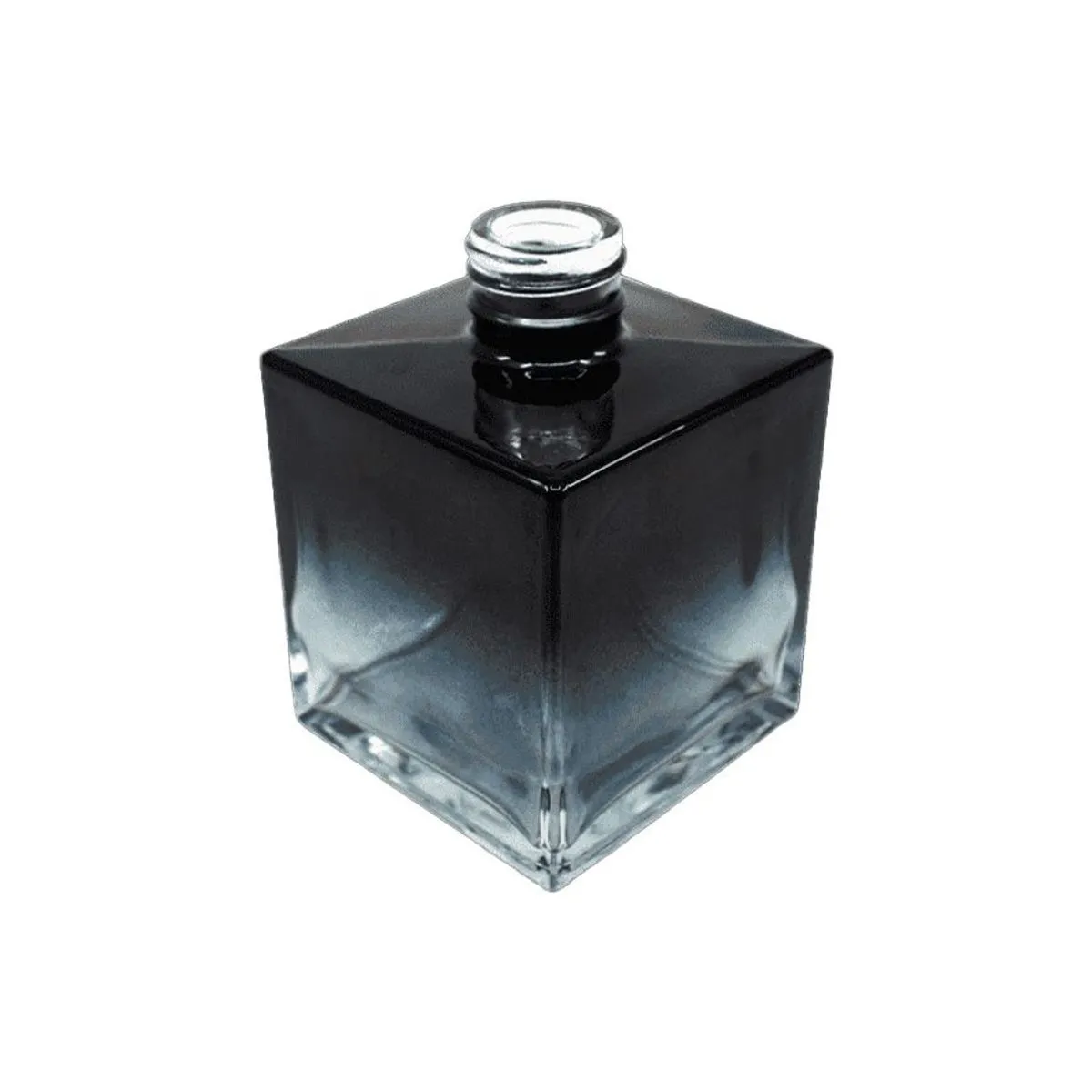 Frasco Vidro Cubo Degrade Preto 250ml R28/410