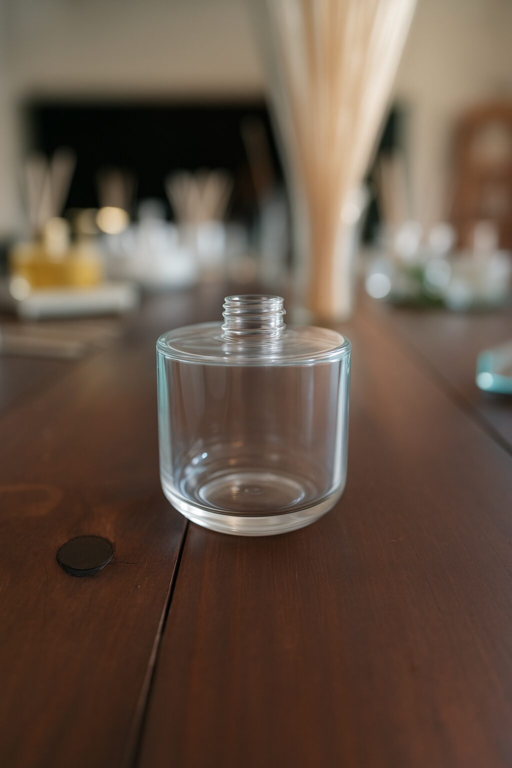 Frasco de Vidro Áurea 300 ml R28/410 – Sofisticação e Funcionalidade para suas Essências