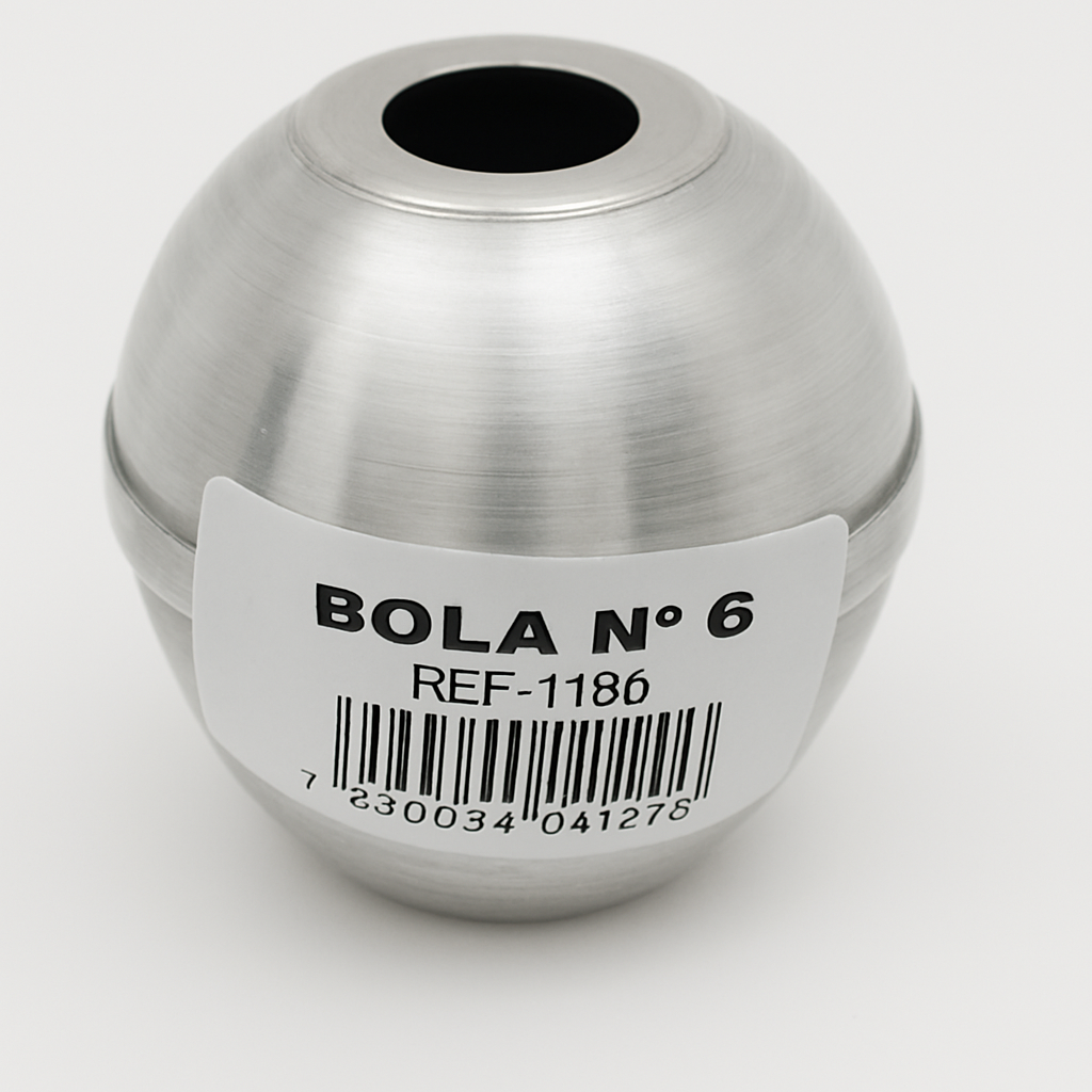 Forma bola de alumínio artesanal Nº 6 para velas