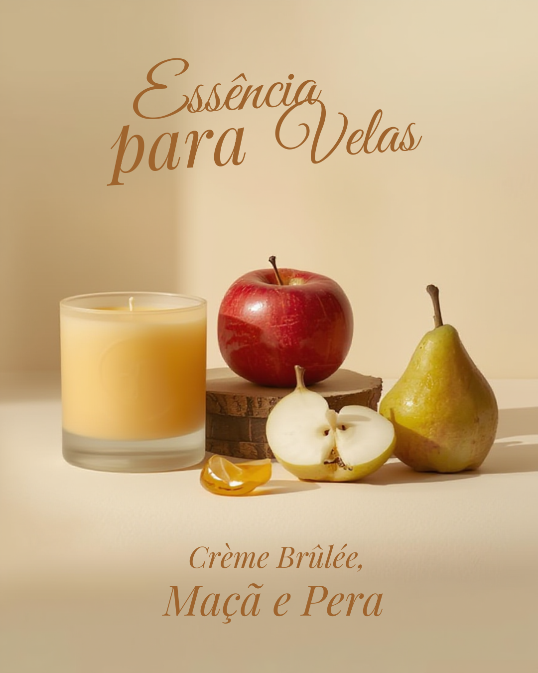 "Frasco da Essência Creme Brûlée
