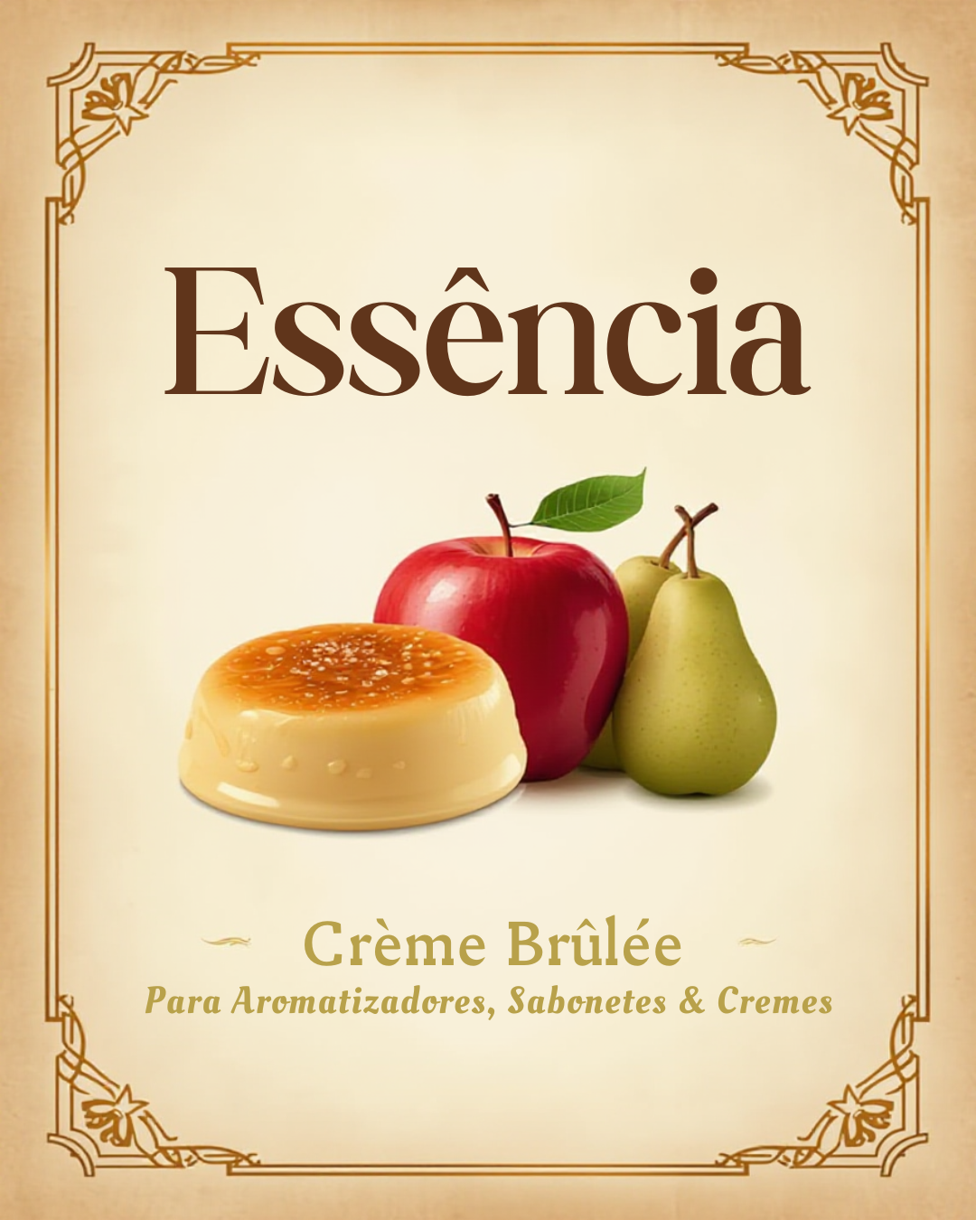 "Frasco da Essência Creme Brûlée
