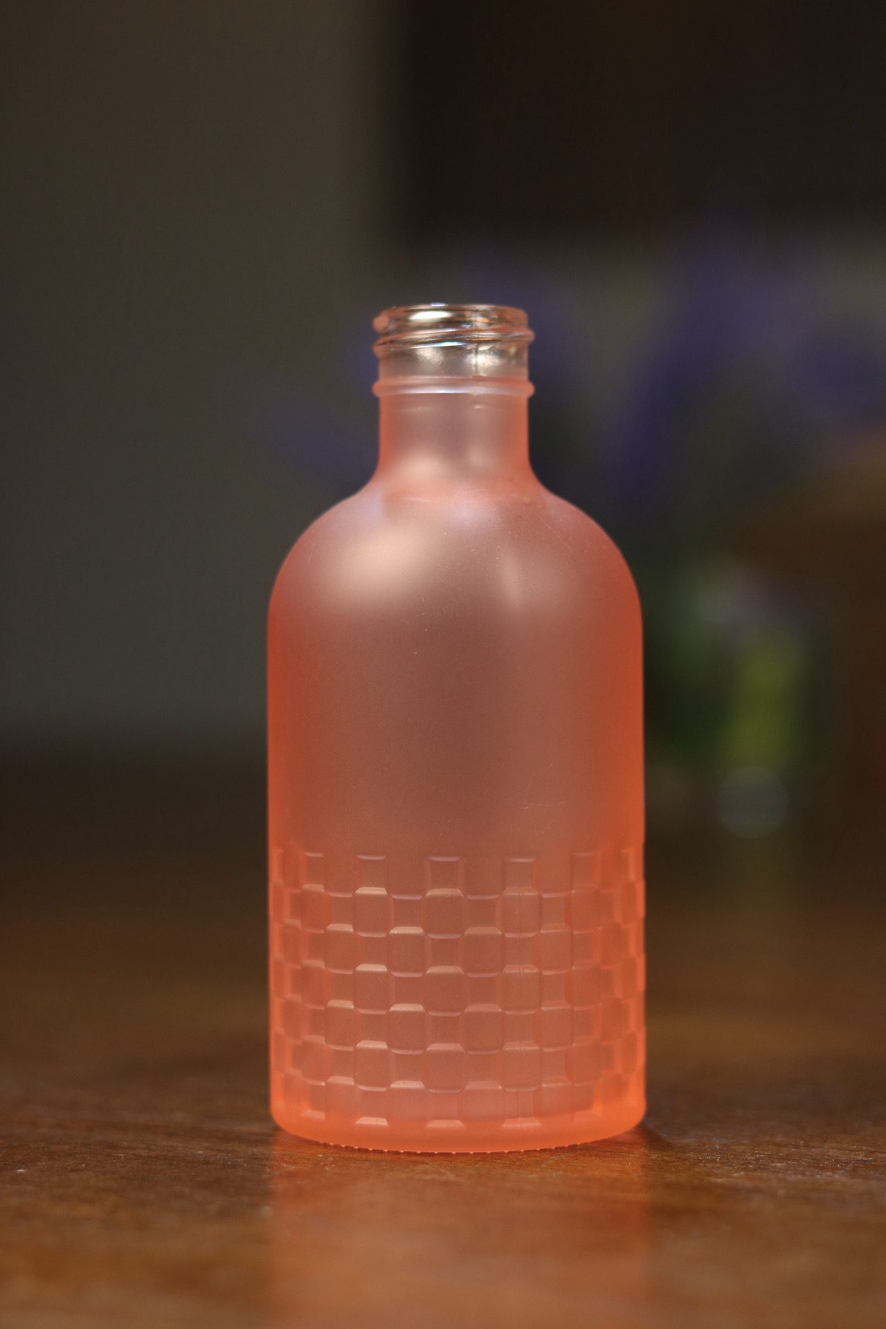 Frasco Vidro Mosaico Rosa Fosco 200ML R28/410